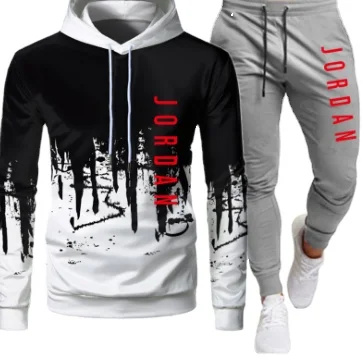 Autumn and winter Hoodie set men's 3D printed sportswear 2-piece Jordan letter sweater set
Autumn and winter Hoodie set men's 3D printed sportswear 2-piece Jordan letter sweater set