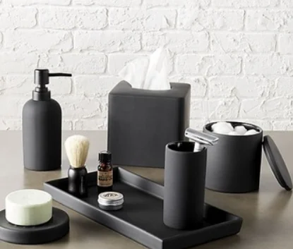 2020 Hot Luxury Matte Black Resin Hotel Bathroom Sets, As picture showed or customized color
2020 Hot Luxury Matte Black Resin Hotel Bathroom Sets, As picture showed or customized color