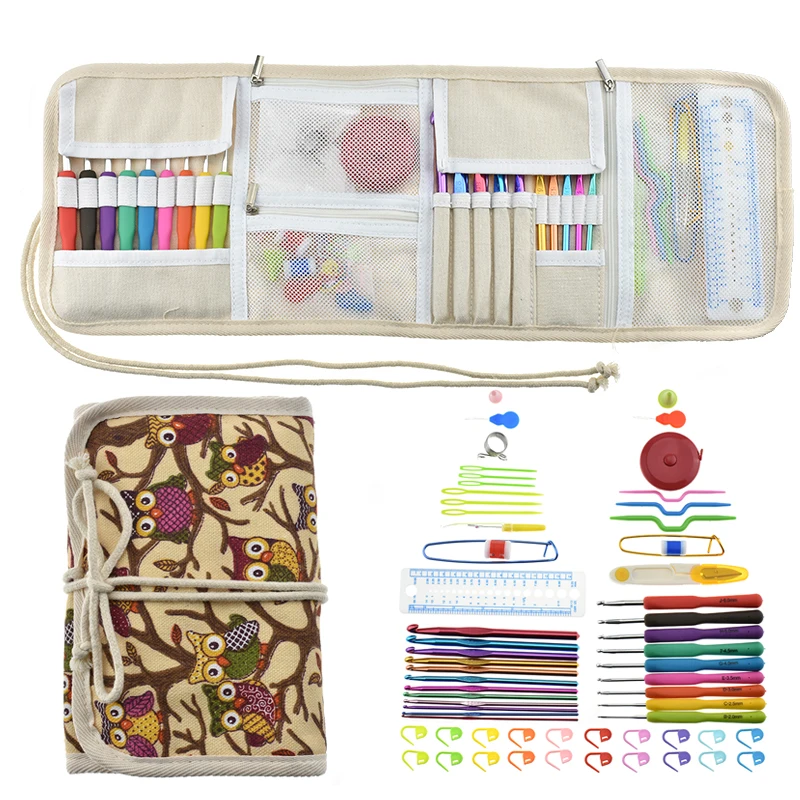 Wholesale 63pcs Knitting & Crochet Tools Set DIY Aluminum Crochet Kit Owl pattern Set Cross-border Supply
Wholesale 63pcs Knitting & Crochet Tools Set DIY Aluminum Crochet Kit Owl pattern Set Cross-border Supply