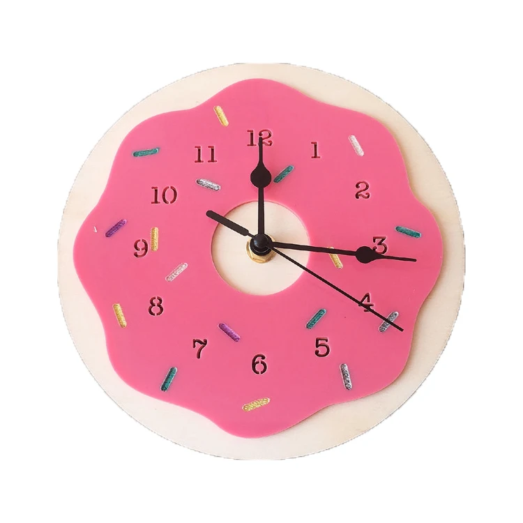 Modern cartoon donut home decoration kids children room wall hanging mounted wood clock decor, As picture
Modern cartoon donut home decoration kids children room wall hanging mounted wood clock decor, As picture
