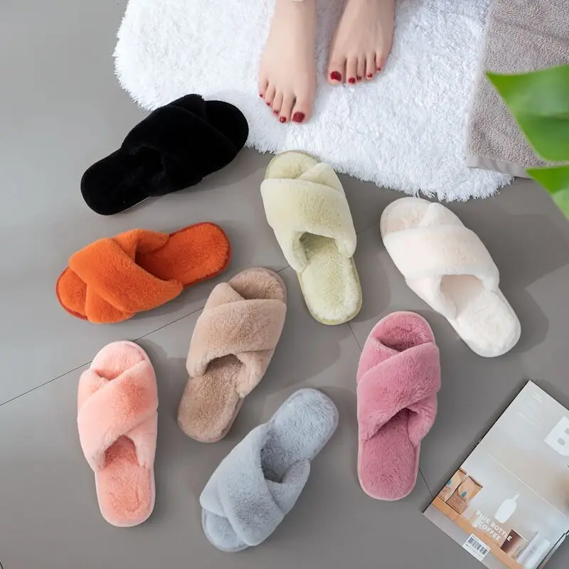 Wholesale Price Fashion Warm Slippers Fluffy Furry Faux Fur Slides Slippers for Women, 8 colors
Wholesale Price Fashion Warm Slippers Fluffy Furry Faux Fur Slides Slippers for Women, 8 colors