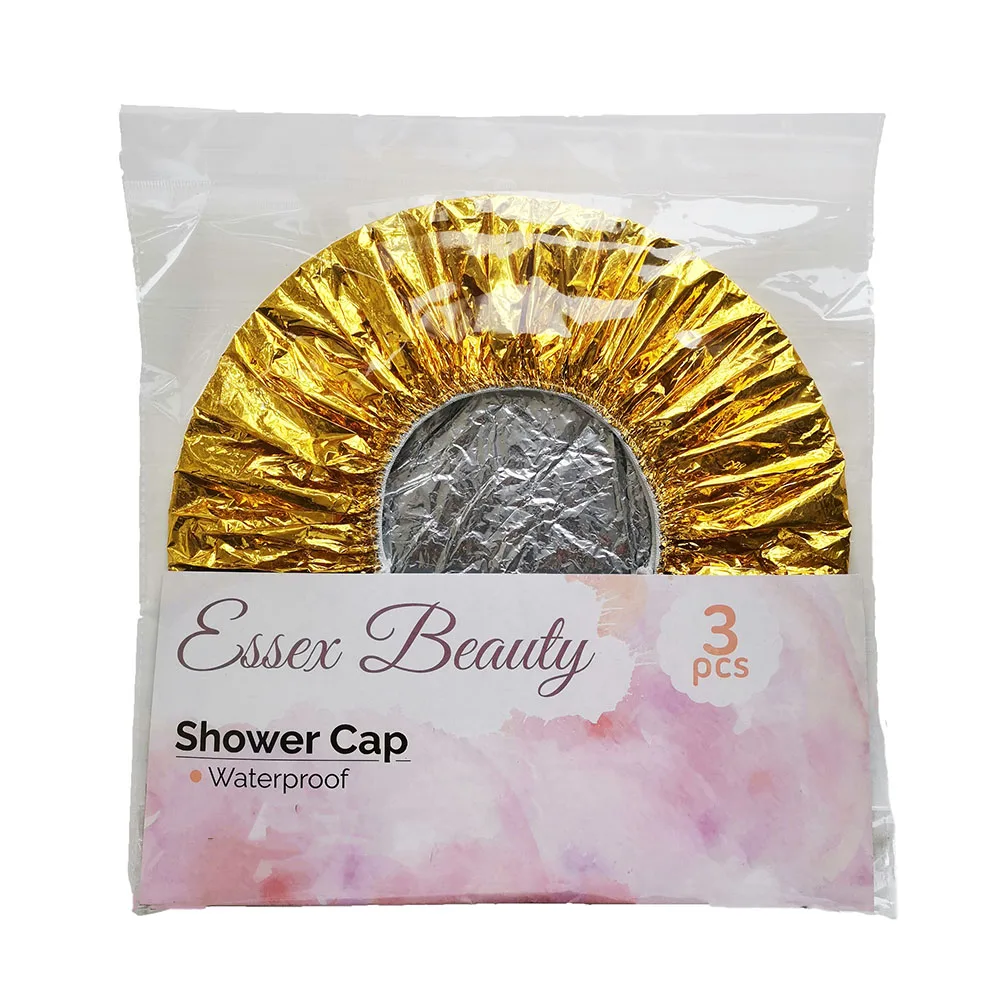 wholesale golden aluminium foil shower cap