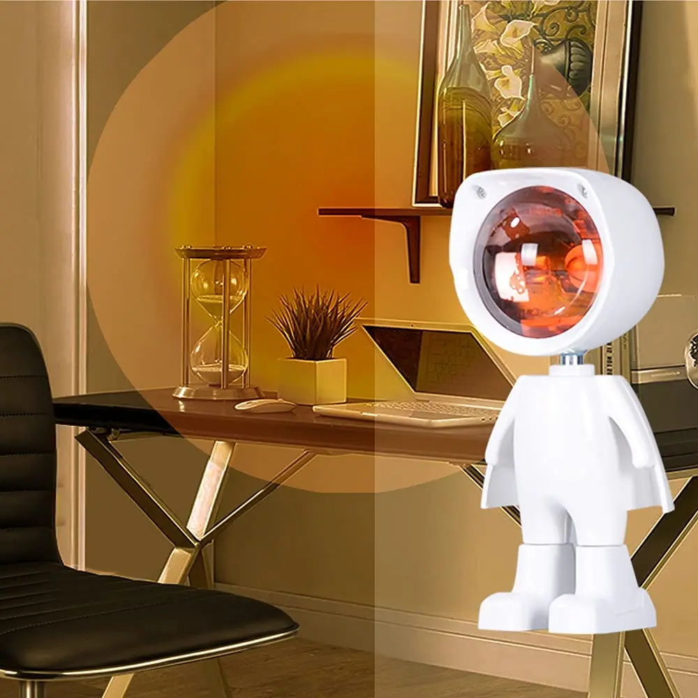 Astronaut Sunset Lamp Rainbow Sunset Projection Night Light with 360 Rotation Network Modern Chargeable Light
Astronaut Sunset Lamp Rainbow Sunset Projection Night Light with 360 Rotation Network Modern Chargeable Light