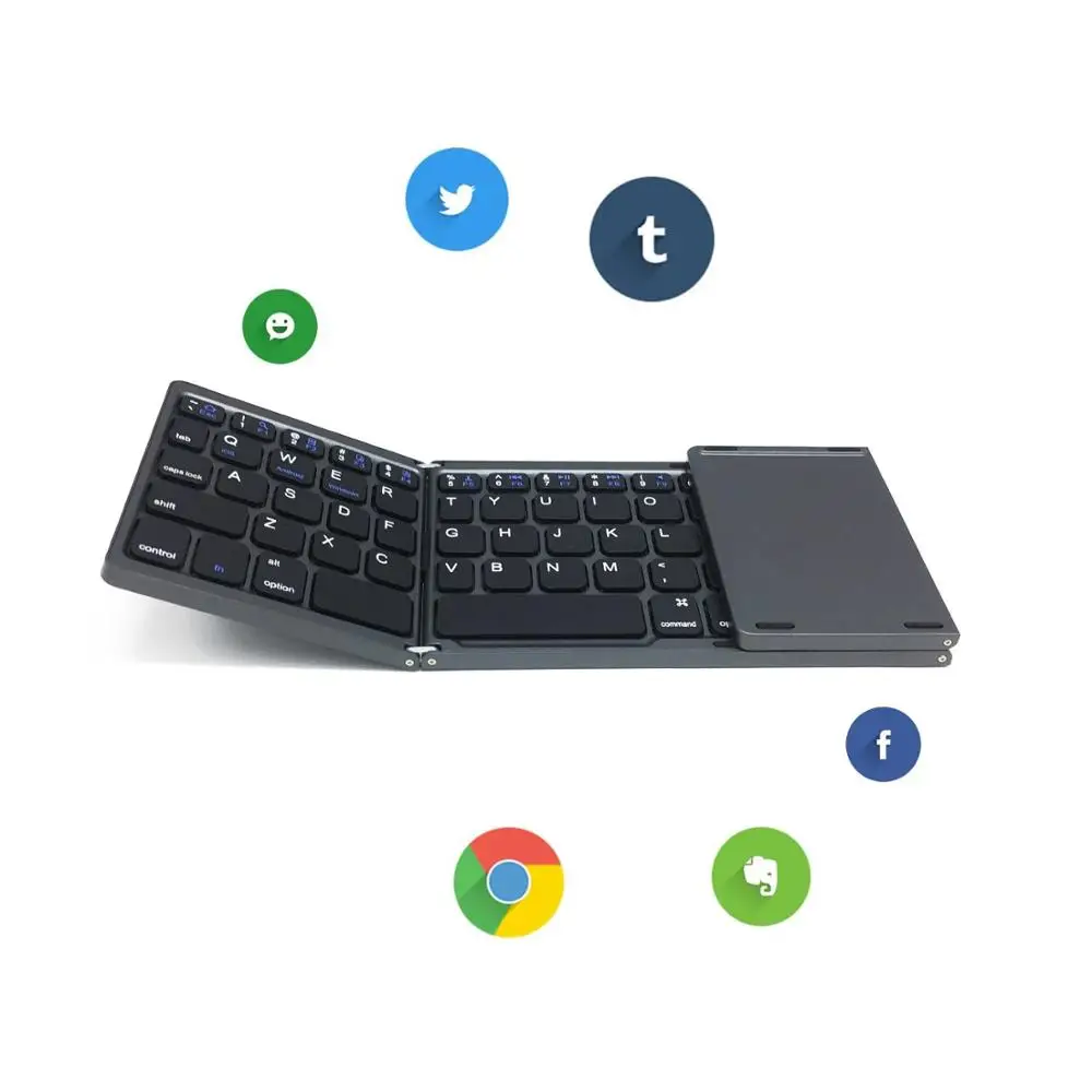 full size foldable ultrathin mini keyboard collapsible wireless bluetooth keyboard with touchpad, Silver ,grey
full size foldable ultrathin mini keyboard collapsible wireless bluetooth keyboard with touchpad, Silver ,grey
