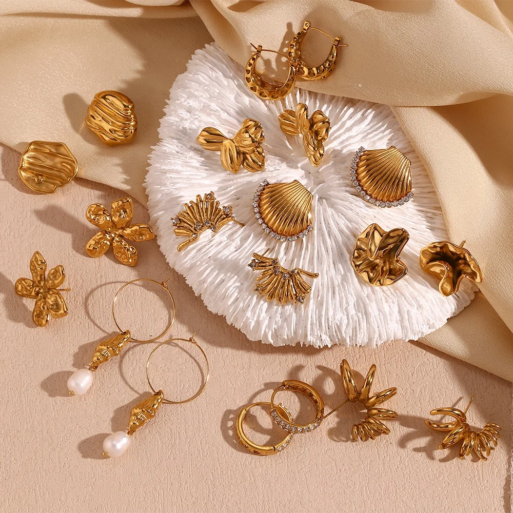 Minimalist Jewelry Set Gold Plated Earrings Set Fresh Water Pearl Stainless Steel Women Jewelry
Minimalist Jewelry Set Gold Plated Earrings Set Fresh Water Pearl Stainless Steel Women Jewelry