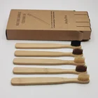 100% 2020 New Family 5pack 100% Organic Natural Toothbrush Bambo