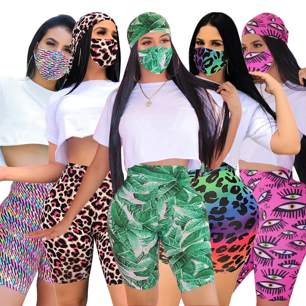 FM-S3796 Wholesale women boutique clothing short sleeve t shirts and biker shorts women with face cover
FM-S3796 Wholesale women boutique clothing short sleeve t shirts and biker shorts women with face cover