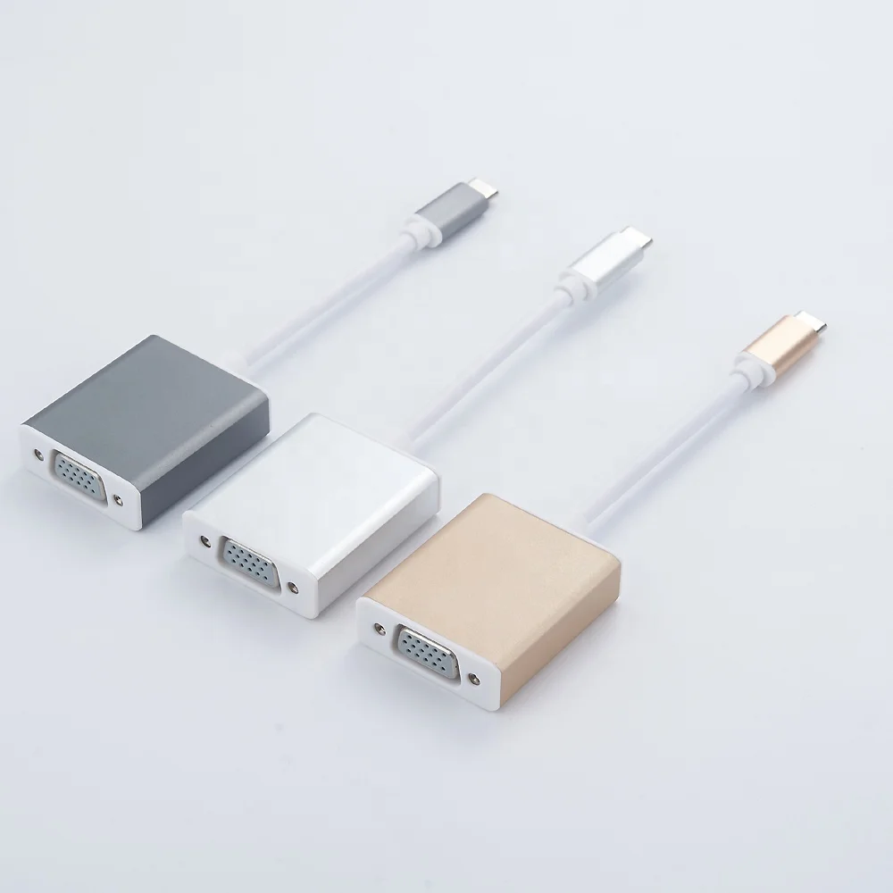 Type C To VGA Adapter Cable New USB 3.1 Type-C Male To VGA Female Converter Adapter for Macbook - ANKUX.COM