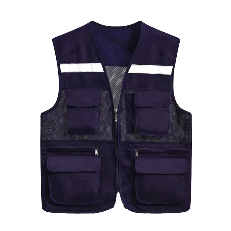 Polyester-cotton mesh multi-pocket reflective vest Custom Multi Pocket High Visibility Work Reflective Vest For Men
Polyester-cotton mesh multi-pocket reflective vest Custom Multi Pocket High Visibility Work Reflective Vest For Men