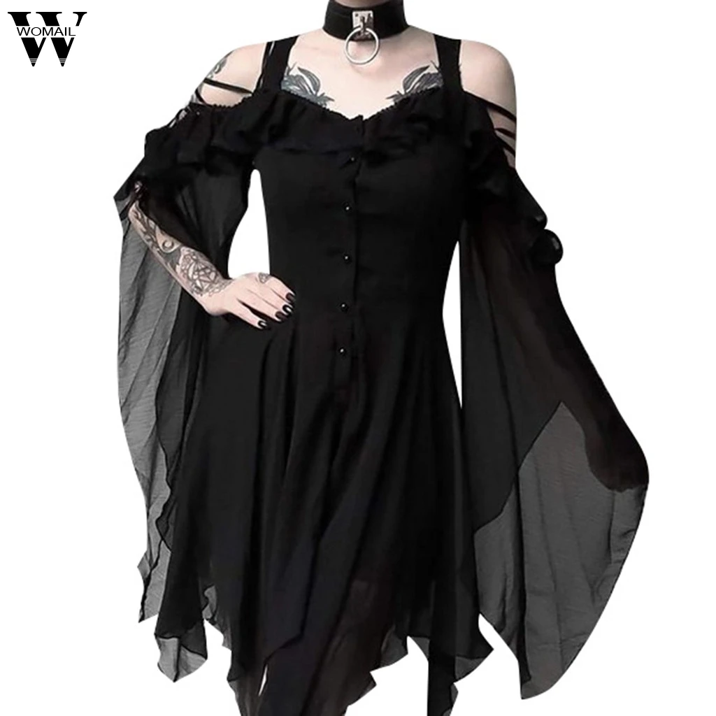 Factory Outlet Autumn and Winter Chiffon Knee Length Novelty Gothic Street Punk Cosplay Dress Casual Dress, Shown
Factory Outlet Autumn and Winter Chiffon Knee Length Novelty Gothic Street Punk Cosplay Dress Casual Dress, Shown