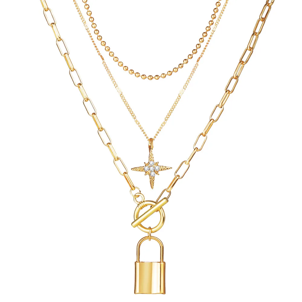 New Necklace Multi-layer Pendant Chain Necklaces For Women Jewelry Wholesale Collares
New Necklace Multi-layer Pendant Chain Necklaces For Women Jewelry Wholesale Collares