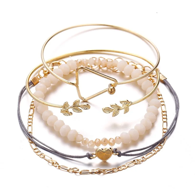 new geometric love bracelet with leaves set creative retro simple rice bead bracelet Fashion jewelry gift
new geometric love bracelet with leaves set creative retro simple rice bead bracelet Fashion jewelry gift