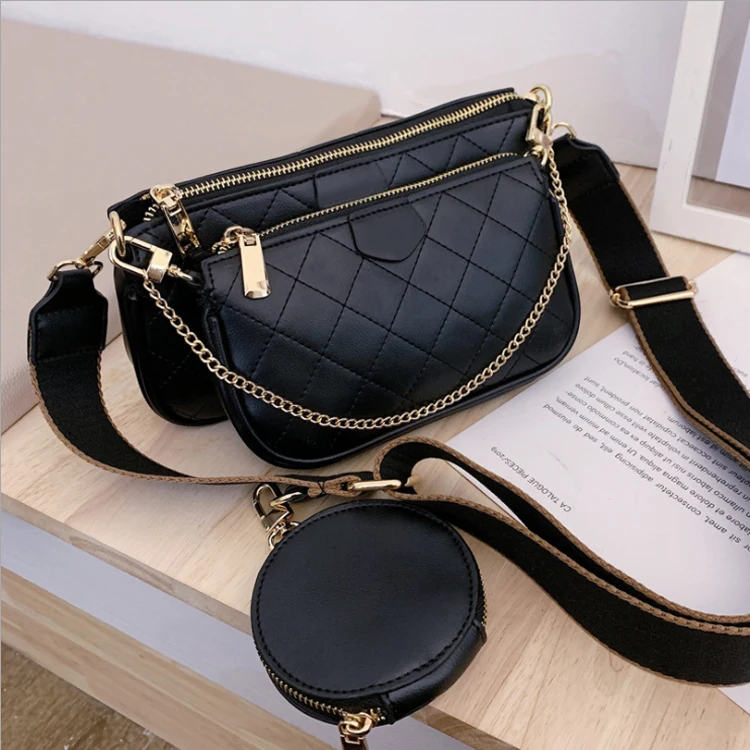 New Design sac femme Chains Shoulder Handbags Embroidery Crossbody Bag PU Leather Women Hand Bags With 3PCS Set
New Design sac femme Chains Shoulder Handbags Embroidery Crossbody Bag PU Leather Women Hand Bags With 3PCS Set