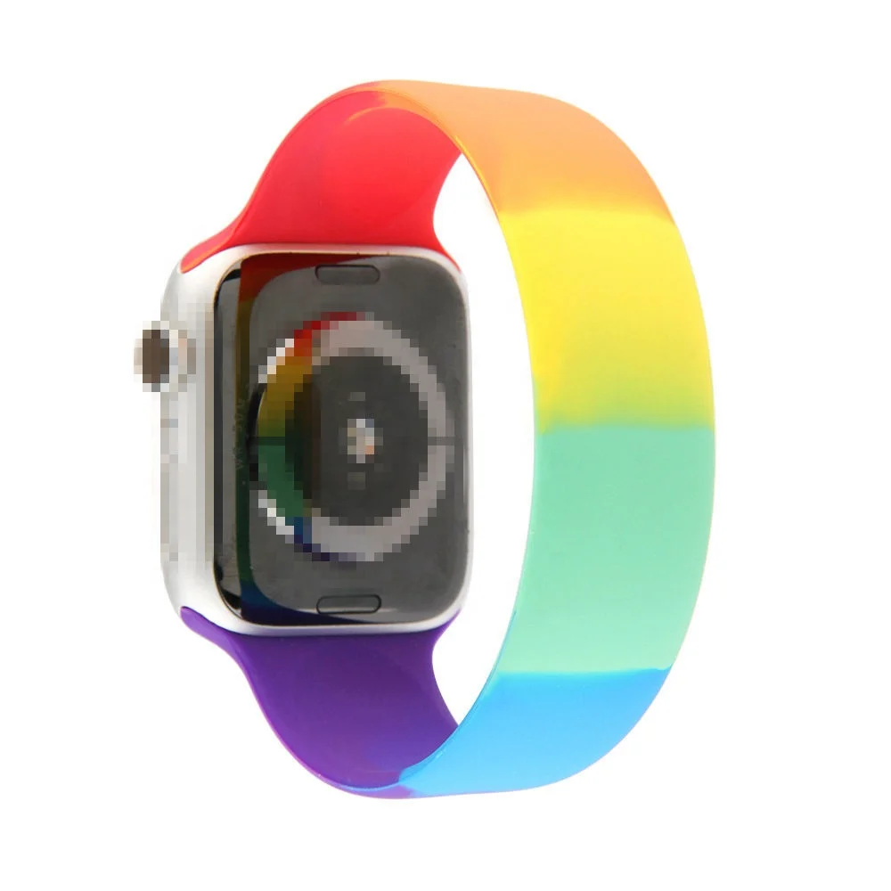 GuNice Rainbow Pattern Silicone Solo Loop Replacement for apple Watch Band for iWatch 6 44mm 40mm 38mm 42mm Smart Watch Strap
GuNice Rainbow Pattern Silicone Solo Loop Replacement for apple Watch Band for iWatch 6 44mm 40mm 38mm 42mm Smart Watch Strap