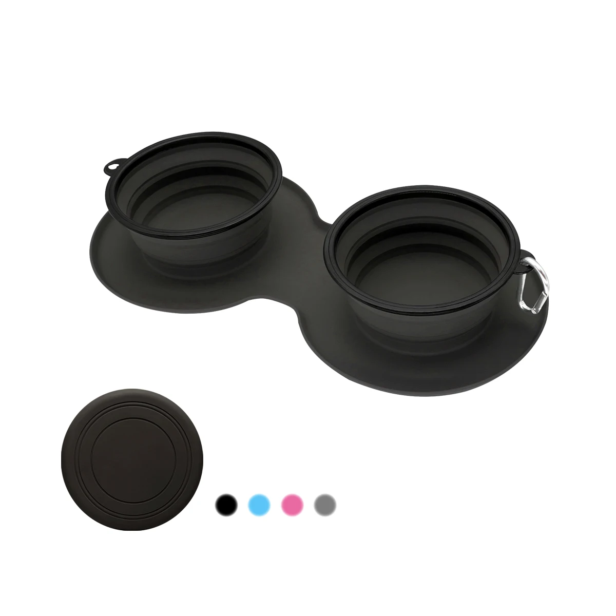 Portable Foldable Collapsible Double Adjustable Dog Bowl With Mat, Blue, pink, black, gray
Portable Foldable Collapsible Double Adjustable Dog Bowl With Mat, Blue, pink, black, gray