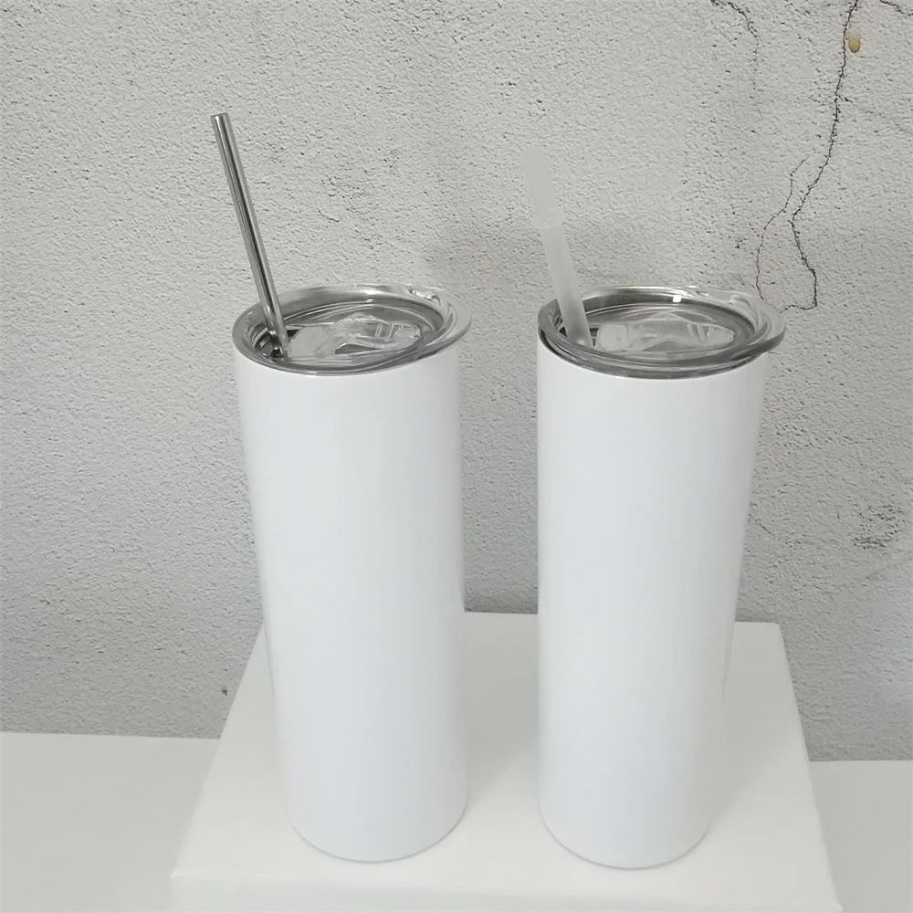 New20ozstainless Steel Sublimation Tumbler Double Walled Vacuum Insulated Sublimation Blanks Straight Skinny Tumbler With Straw, Customized color 
New20ozstainless Steel Sublimation Tumbler Double Walled Vacuum Insulated Sublimation Blanks Straight Skinny Tumbler With Straw, Customized color