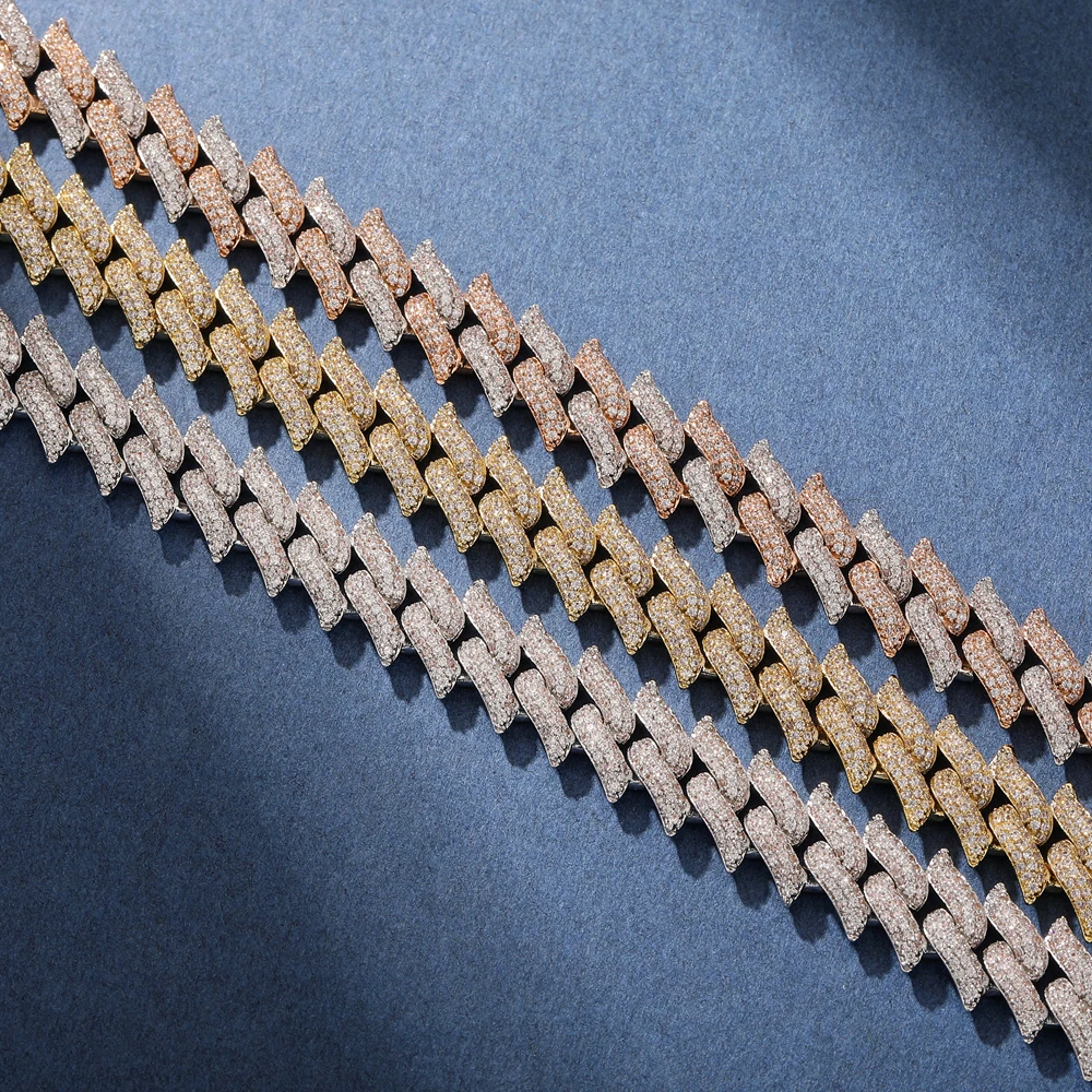 Newest Arrived 18K Gold Full Diamond Hip-Hop Cuban Chain Necklace 16mm CZ thorn chain Luxury Men's Hip Hop Jewelry Wholesale
Newest Arrived 18K Gold Full Diamond Hip-Hop Cuban Chain Necklace 16mm CZ thorn chain Luxury Men's Hip Hop Jewelry Wholesale
