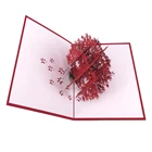 Design Card Pop Up Cards Luxury Custom Maple Tree Design Valentines Day Pop Up Card 3D For Love