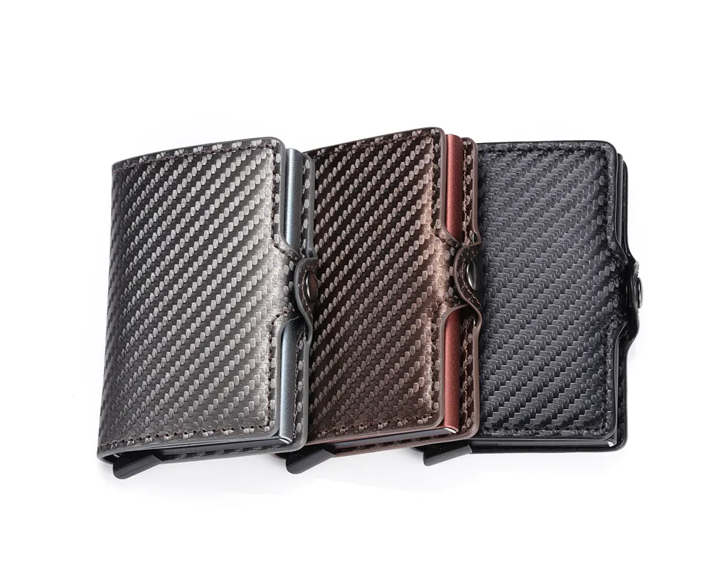 Mini Men Card Holder Carbon Fiber Aluminum Wallet Slim RFID Blocking Pop Up Wallet, Brown, black, grey
Mini Men Card Holder Carbon Fiber Aluminum Wallet Slim RFID Blocking Pop Up Wallet, Brown, black, grey