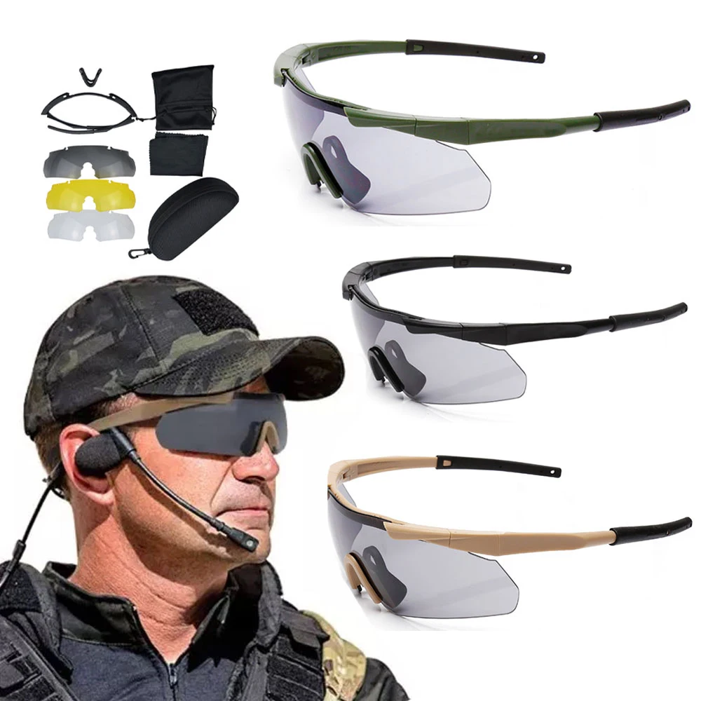 

JSJM Outdoor Glasses CS Game Shooting Goggles Windproof Riding Z87 Sports Glasses