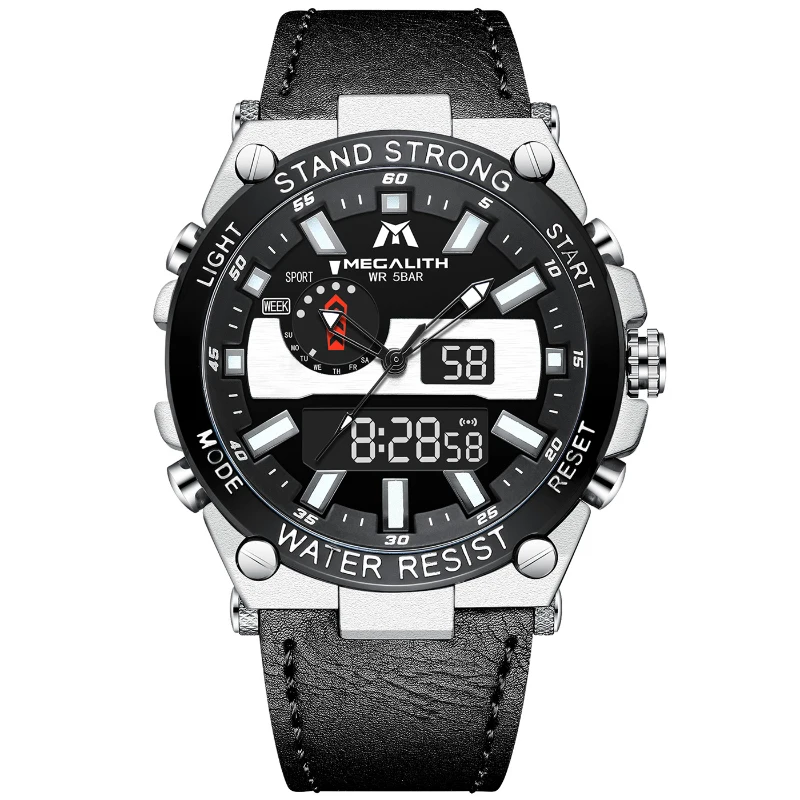 MEGALITH Fashion Luxury Men Genuine Leather Belt Watches Male Date Alloy Case Sport Quartz Watch
MEGALITH Fashion Luxury Men Genuine Leather Belt Watches Male Date Alloy Case Sport Quartz Watch