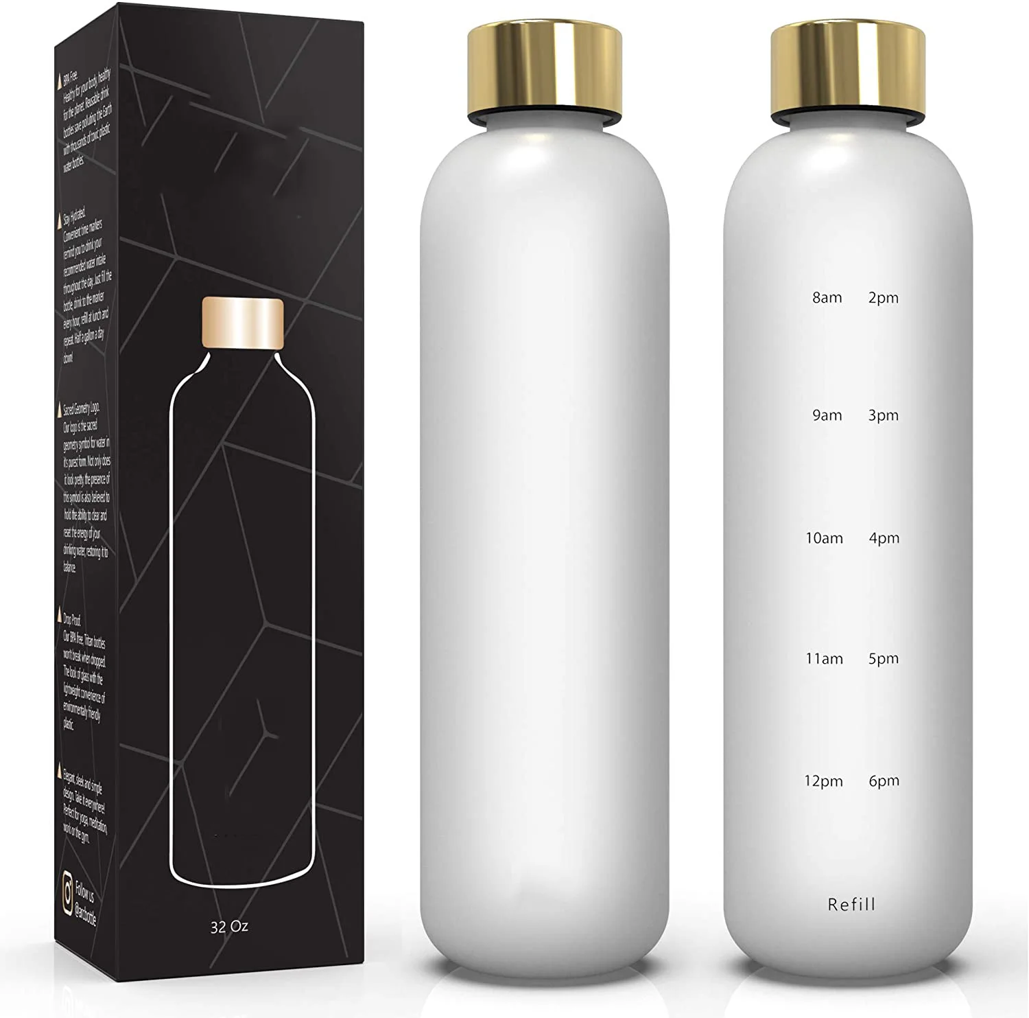 Water Bottle With Time Marker 1 L Reusable Water bottles - BPA Free, Frosted Plastic - For Sports,Travel And Outdoors, Custom color
Water Bottle With Time Marker 1 L Reusable Water bottles - BPA Free, Frosted Plastic - For Sports,Travel And Outdoors, Custom color