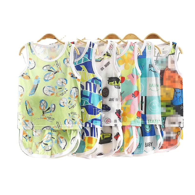 Summer new style children's hollow vest suit boys and girls baby summer clothing mesh breathable sleeveless two-piece wholesale
Summer new style children's hollow vest suit boys and girls baby summer clothing mesh breathable sleeveless two-piece wholesale