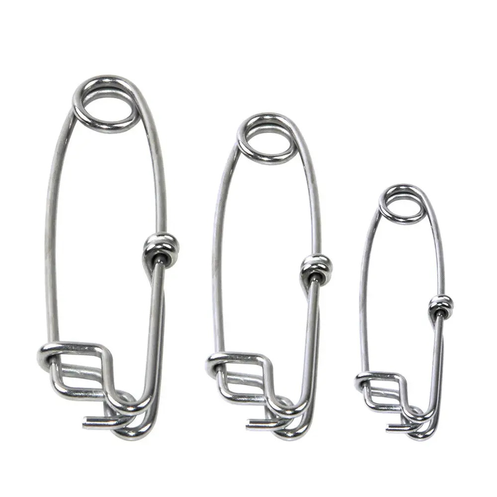 Bulk Wholesale Long Line Stainless Steel Snaps Fishing Floatline/Tuna Clips Tackle Connectors Size 10cm/12.5cm/15cm, Silver
Bulk Wholesale Long Line Stainless Steel Snaps Fishing Floatline/Tuna Clips Tackle Connectors Size 10cm/12.5cm/15cm, Silver