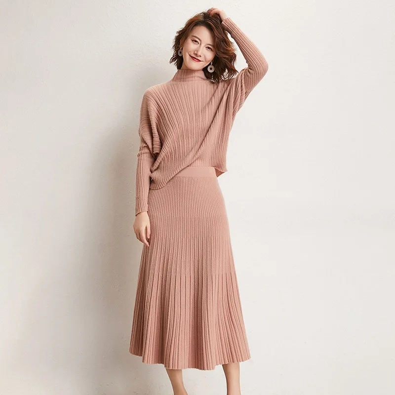 winter lady Knitted wool sweater suit female mid-length pleated dress two piece set women cashmere office skirt
winter lady Knitted wool sweater suit female mid-length pleated dress two piece set women cashmere office skirt