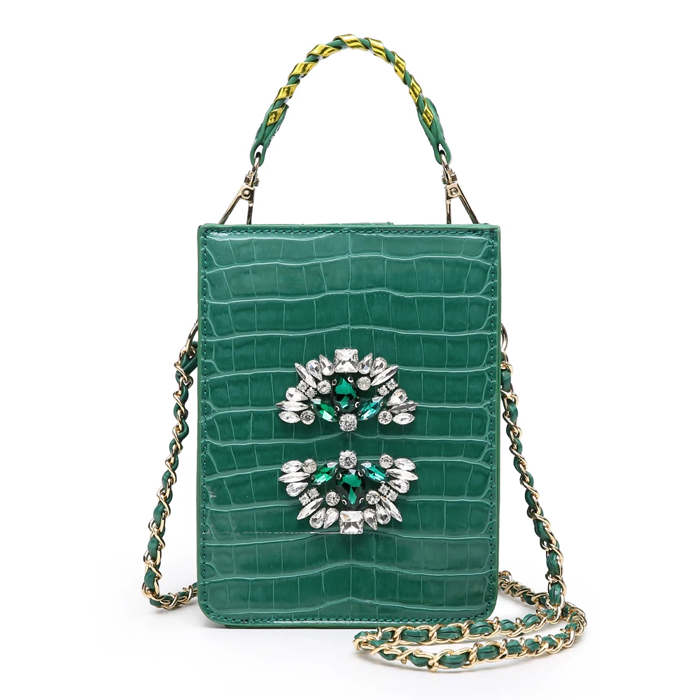 Fashion Luxury Lady Diamond Handbag New Fashion Casual Good Quality Crocodile Pattern Crystal Handbags for Women
Fashion Luxury Lady Diamond Handbag New Fashion Casual Good Quality Crocodile Pattern Crystal Handbags for Women