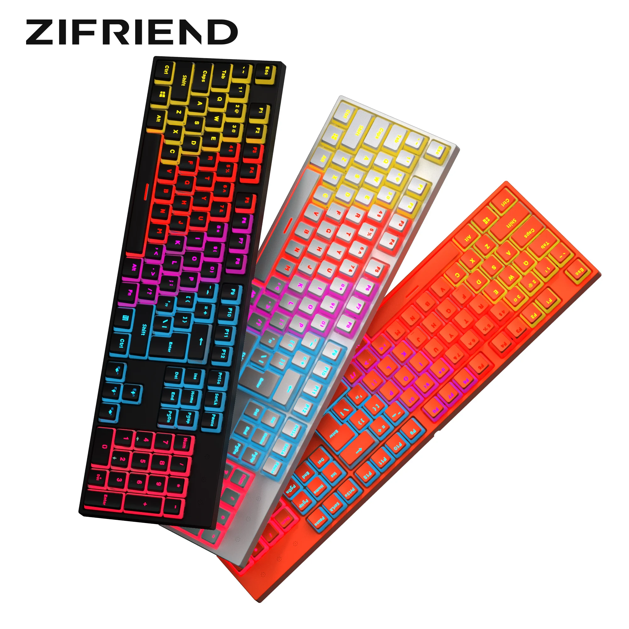 ZF Wholesale Pudding 104 Key RGB Colorful Tablet PC KeyboardMultimedia Backlit USB Wired Gaming Mechanical Keyboard 
ZF Wholesale Pudding 104 Key RGB Colorful Tablet PC KeyboardMultimedia Backlit USB Wired Gaming Mechanical Keyboard