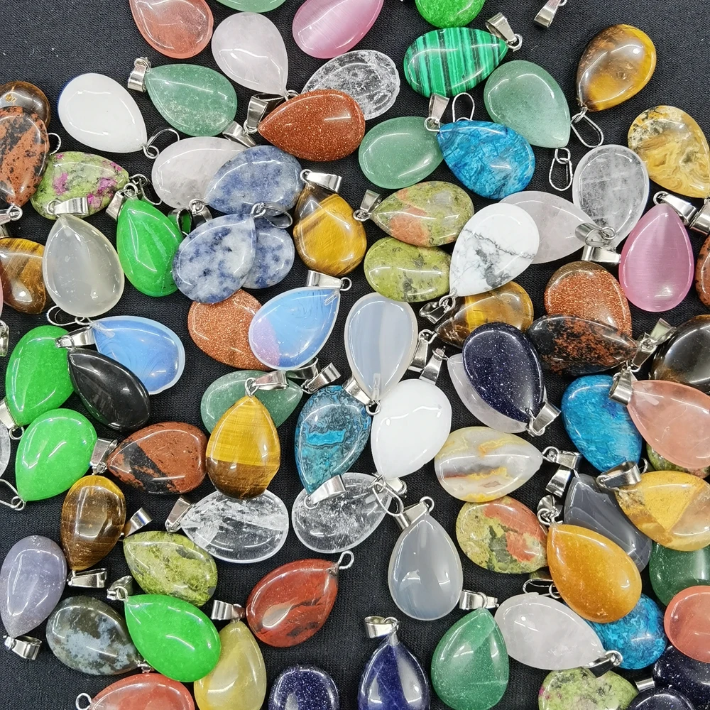 2020 Hot Sale Mixed Color Drop Water Style Natural Gemstone Pendant Jewelry Accessories Necklace Pendant For DIY
2020 Hot Sale Mixed Color Drop Water Style Natural Gemstone Pendant Jewelry Accessories Necklace Pendant For DIY