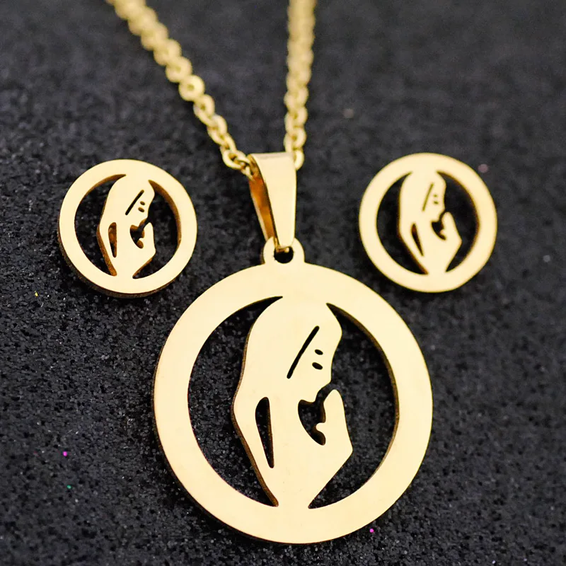 Brand New Diamond Jewelry Sets Stainless Women caple 18k Colorful Jewellery Pearl Virgin Mary Religion Earring Necklace Set, Gold
Brand New Diamond Jewelry Sets Stainless Women caple 18k Colorful Jewellery Pearl Virgin Mary Religion Earring Necklace Set, Gold