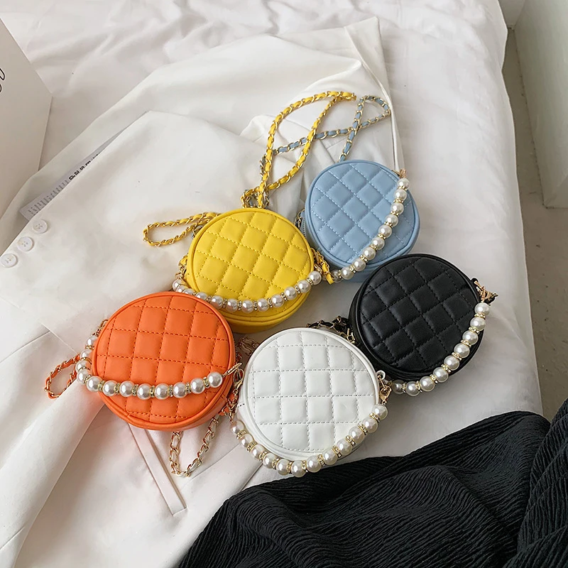Hot selling pearl chain small round bag designer purses luxury handbags for women 2021 purses, 5 colors
Hot selling pearl chain small round bag designer purses luxury handbags for women 2021 purses, 5 colors