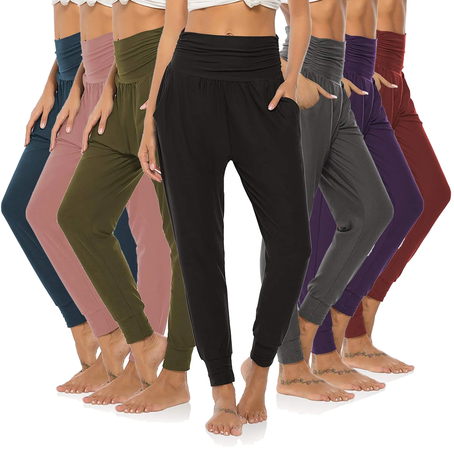 2021 Custom Gym Baggy Joggers Harem Pants with Pockets Loose Casual Workout Jogging Sweatpants For Women High Waist Trousers
2021 Custom Gym Baggy Joggers Harem Pants with Pockets Loose Casual Workout Jogging Sweatpants For Women High Waist Trousers
