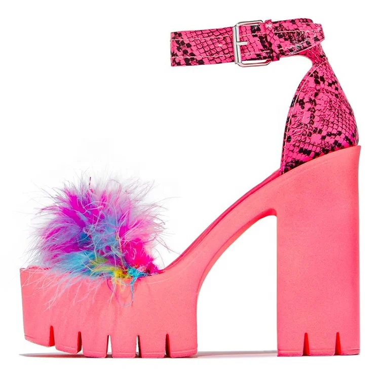 Women Platform Sandals High Block Heel Fur Pumps Thick Sole snake Print Summer Shoes, Black red brown
Women Platform Sandals High Block Heel Fur Pumps Thick Sole snake Print Summer Shoes, Black red brown