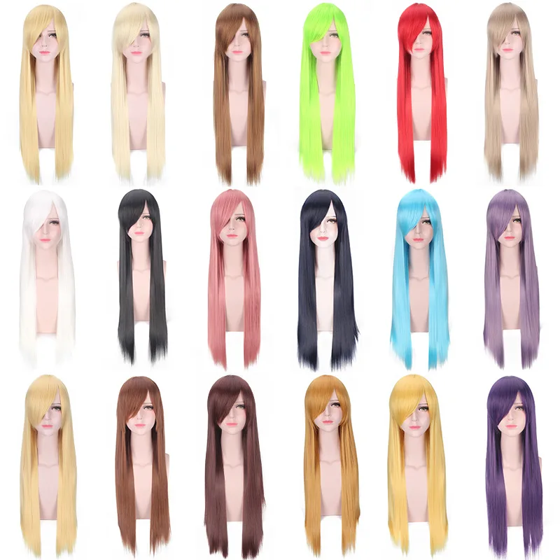 Ainizi wholesale 80cm 300 grams long straight heat resistant synthetic fiber cosplay wig with 24 colors available
Ainizi wholesale 80cm 300 grams long straight heat resistant synthetic fiber cosplay wig with 24 colors available