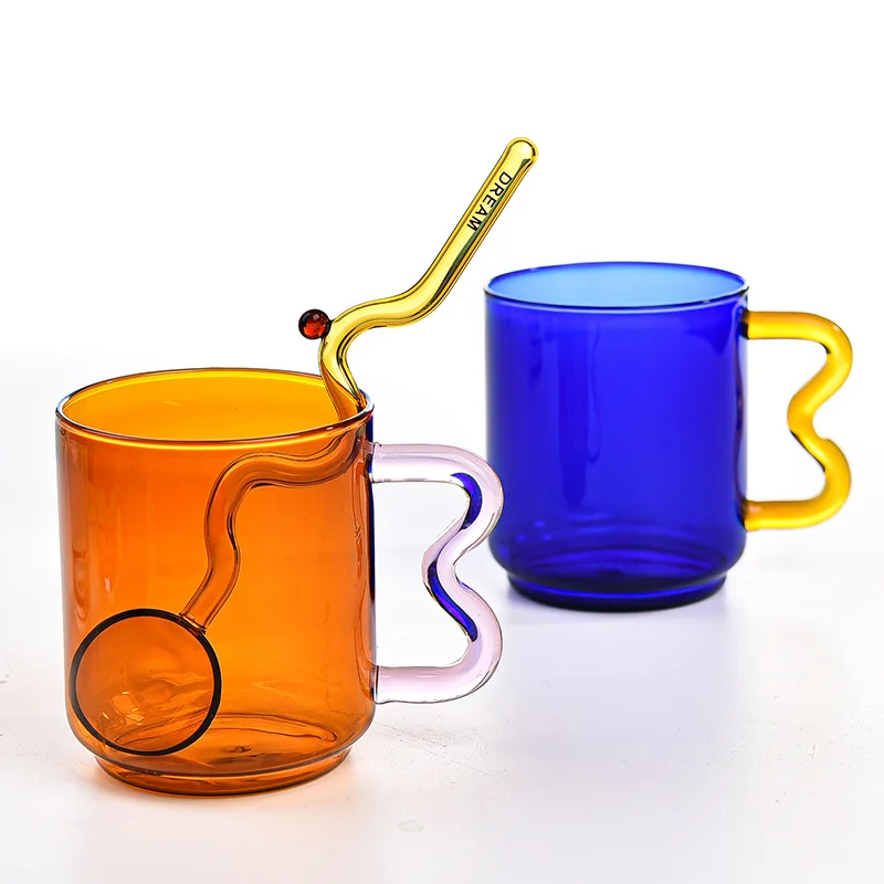 Lelyi New arrive 2022 Colored glass water cup with handle girl couple coffee cup, Pink, grey,blue, purple
Lelyi New arrive 2022 Colored glass water cup with handle girl couple coffee cup, Pink, grey,blue, purple