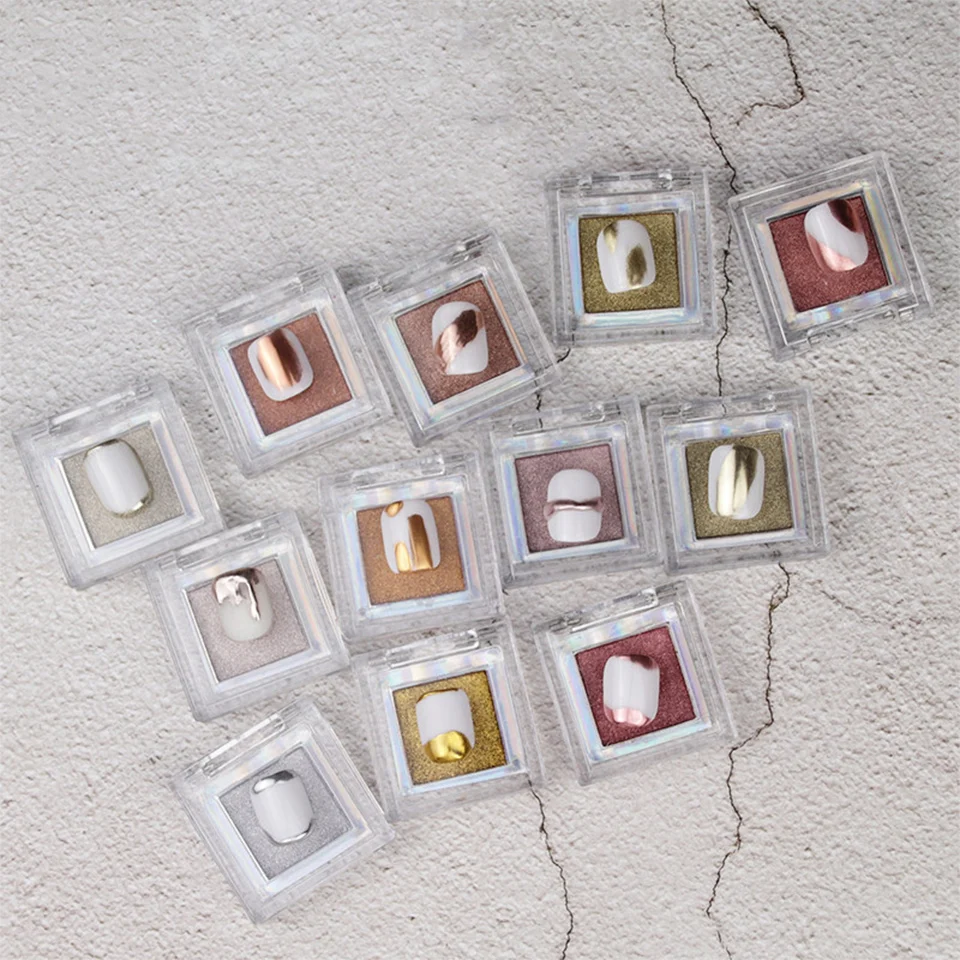 New Design Packaging 21 Color Square Box Chrome Powder Nail Pigment Magic Mirror powder
New Design Packaging 21 Color Square Box Chrome Powder Nail Pigment Magic Mirror powder