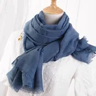 Mixed Solid Plain Hijab Scarf Fashion Wraps Viscose Cotton Maxi Shawls Soft Long Islamic Muslim Scarves Hijabs