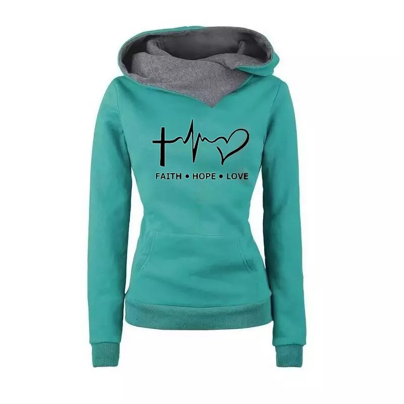 Winter women's European and American lapel pattern printing hooded personalized sweater bottoming shirt
Winter women's European and American lapel pattern printing hooded personalized sweater bottoming shirt