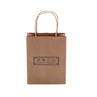 Custom logo Recycled Cheap Brown Kraft Gift Shopping Paper Bag With Handle