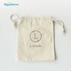 Promotional Custom Logo Printing Travel Packaging Cotton Drawstring Canvas Pouch