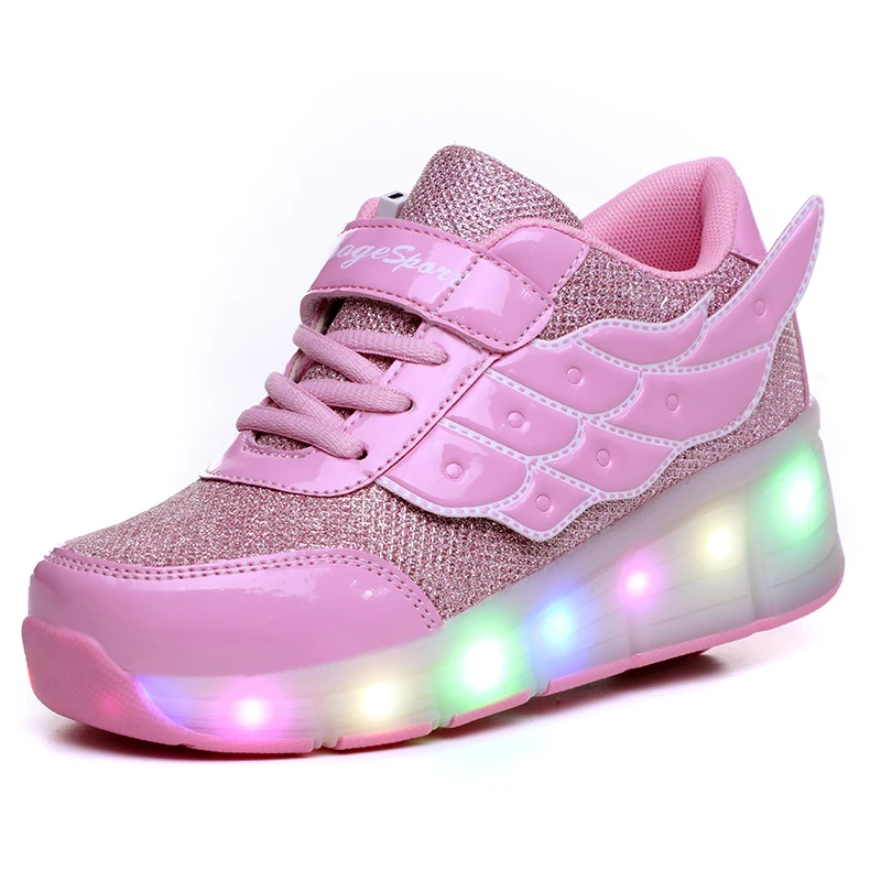 Wholesale Girls Flashing wing Led shoes with Wheel rechargeable Skate Roller Shoes, Pink, gold ,silver,rose pink
Wholesale Girls Flashing wing Led shoes with Wheel rechargeable Skate Roller Shoes, Pink, gold ,silver,rose pink