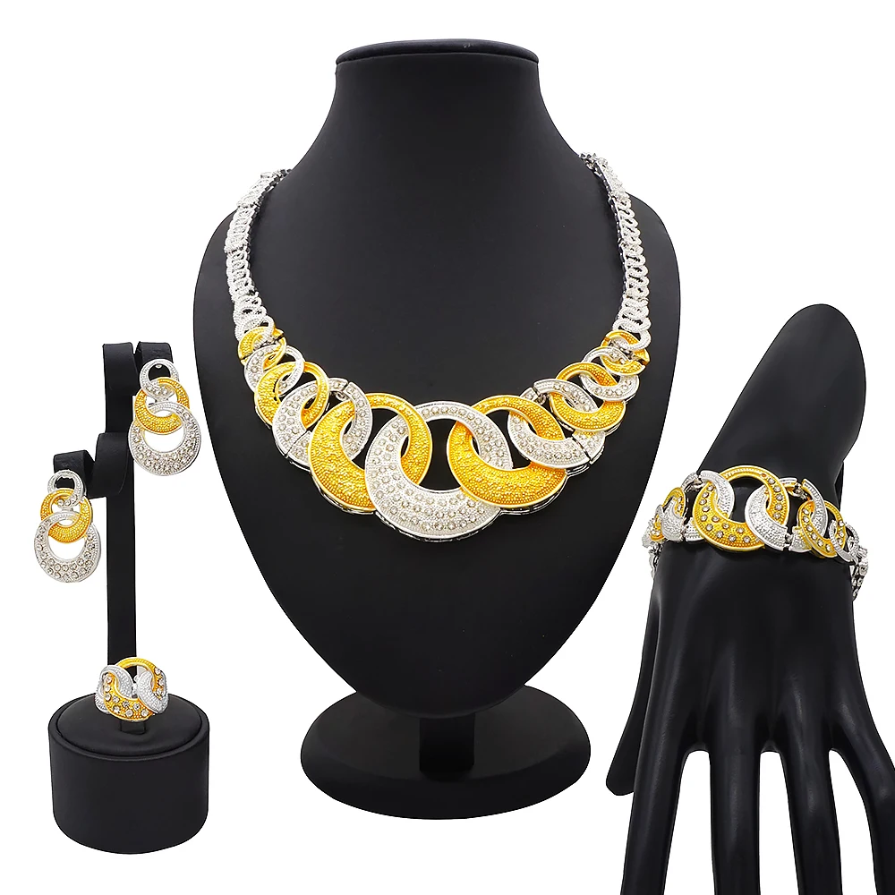 Dubai gold Jewelry Sets Necklace Multi-color Women Jewelry Set Wedding Party jewelry Sets Bracelet Gift BJ817, As picture
Dubai gold Jewelry Sets Necklace Multi-color Women Jewelry Set Wedding Party jewelry Sets Bracelet Gift BJ817, As picture