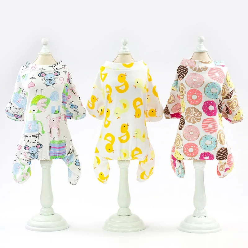 Comfortable Dog Four Leg Cotton Stretch Overall Floral Print Pet Cotton Home & Sleep Wear Pet Apparel & Accessories Pet Clothes, White donut, white mouse
Comfortable Dog Four Leg Cotton Stretch Overall Floral Print Pet Cotton Home & Sleep Wear Pet Apparel & Accessories Pet Clothes, White donut, white mouse