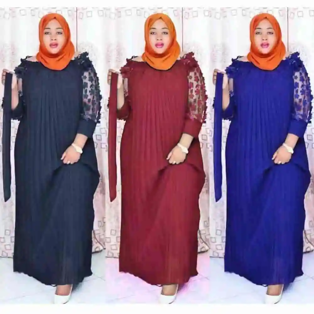 2021 new design high quality Africa lace embroidery sleeve loose maxi dress pleated evening dresses, As picture
2021 new design high quality Africa lace embroidery sleeve loose maxi dress pleated evening dresses, As picture