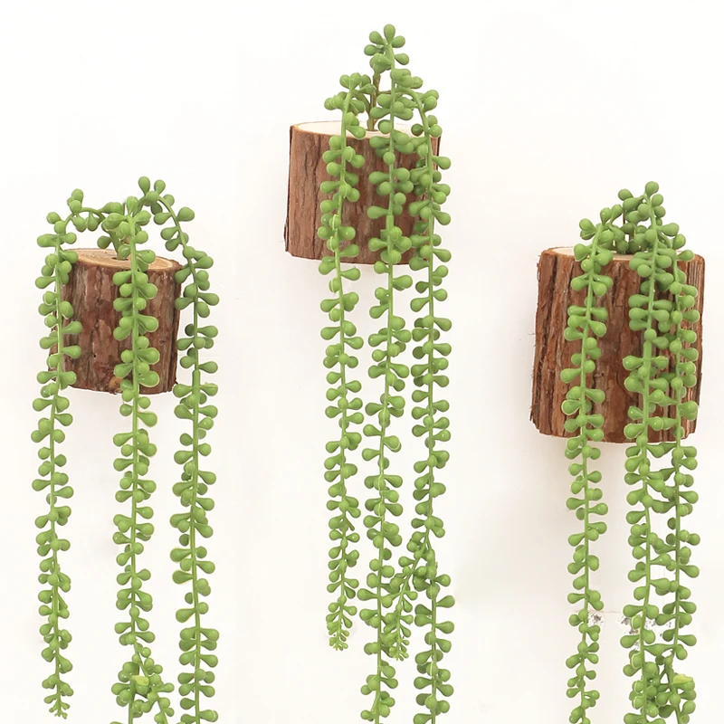 New artificial plant lover's tears simulation rattan wall hanging vine succulent plant pearl string home garden decoration, Green
New artificial plant lover's tears simulation rattan wall hanging vine succulent plant pearl string home garden decoration, Green