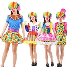 Carnival adult clown clothes Halloween cosplay circus professional fancy clown costume for women