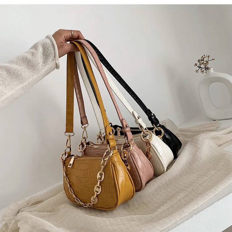 Luxury Crocodile Pattern Bags Mini PU Leather Shoulder Bag Women 2020 Chain Designer Armpit Bags Female Phone Handbags, As picture
Luxury Crocodile Pattern Bags Mini PU Leather Shoulder Bag Women 2020 Chain Designer Armpit Bags Female Phone Handbags, As picture